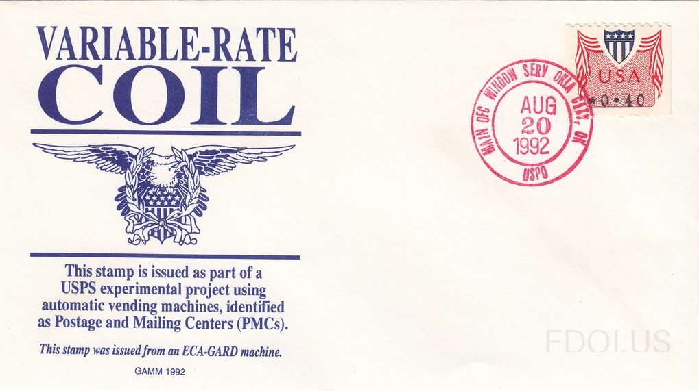 Unofficial Variable Rate First Day Cover