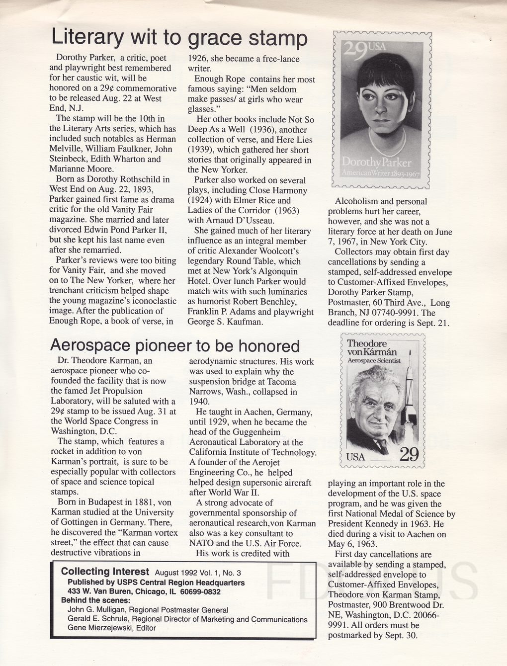 Collecting Interest Newsletter — display