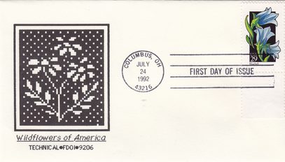 1992 Wildflowers of America - Harebell, Columbus FDC