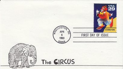 1993 Circus Clown Stamp - The Circus Cachet
