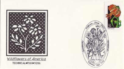 1992 Wildflowers Series - Turk's Cap Lily (Technical Cachet)