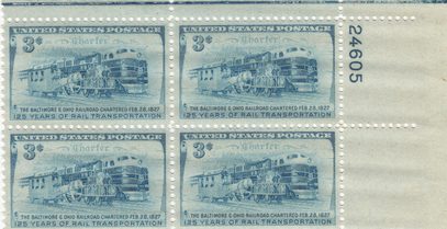 Baltimore and Ohio Plate Block