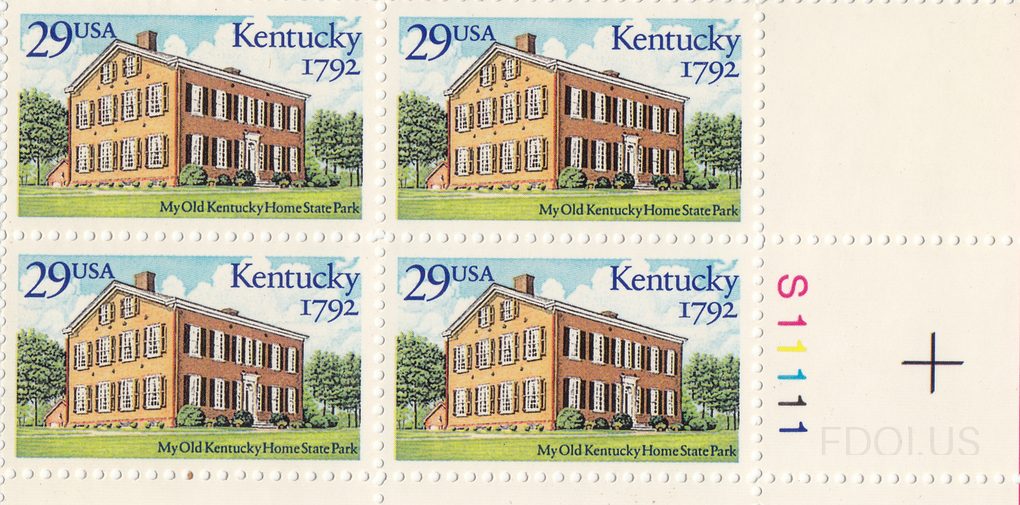 Kentucky Plate Block