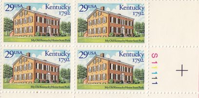 Kentucky Plate Block