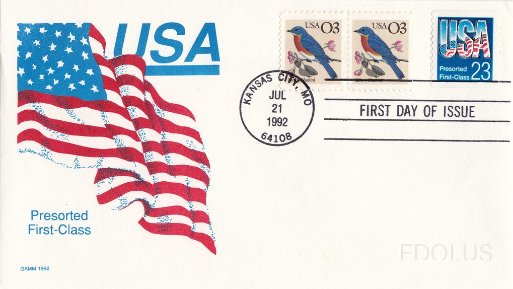 Presorted First-Class Coil USA Flag