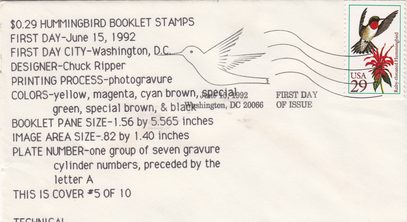 Ruby-throated Hummingbird 29¢ Stamp FDC