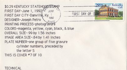 Kentucky Statehood Bicentennial - My Old Kentucky Home