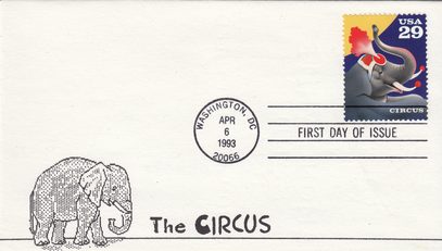 Circus Elephant - 1993 Performing Arts Stamp