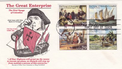 First Voyage of Columbus block