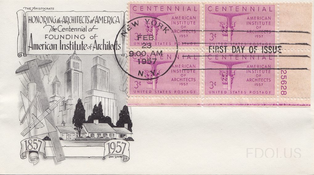 American Institute of Architects plate block