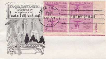 American Institute of Architects plate block