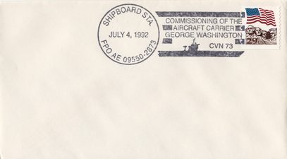 Commissioning of the Aircraft Carrier George Washington