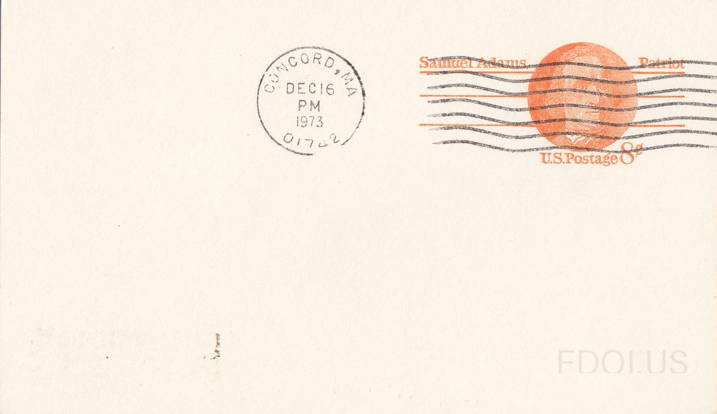 Samuel Adams Patriot, Concord cancel