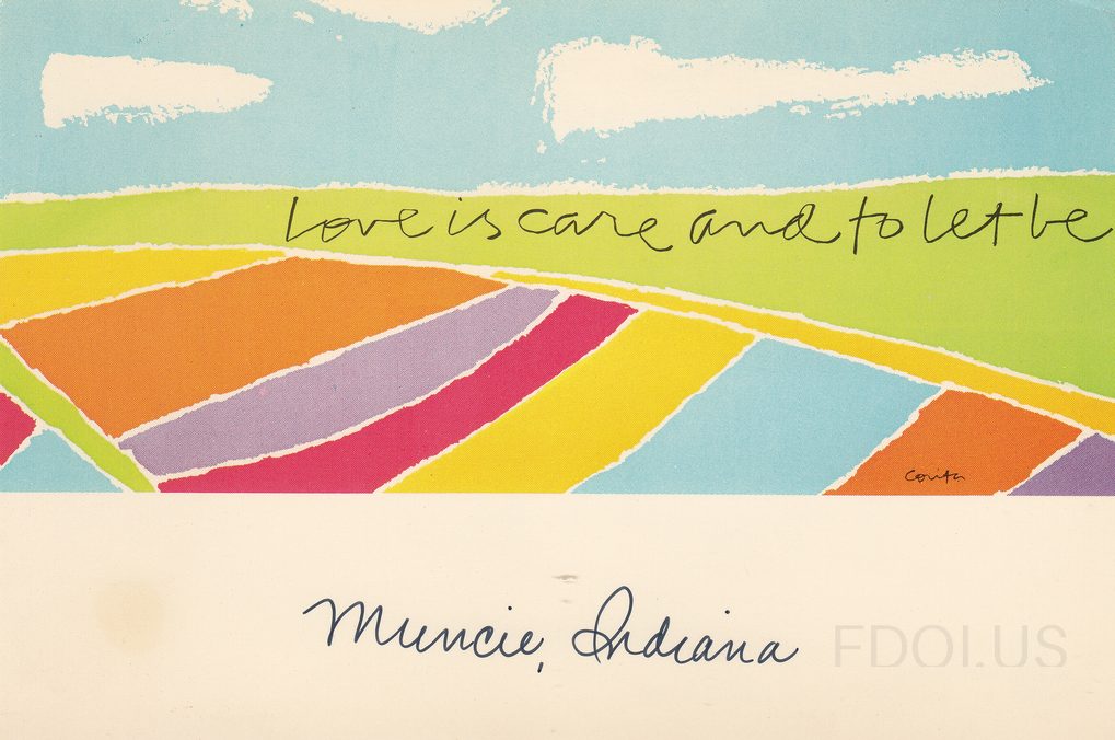 Love is care and to let be.