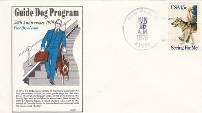 Seeing Eye Dog #1787 Gamm cachet First Day cover with unofficial cancel