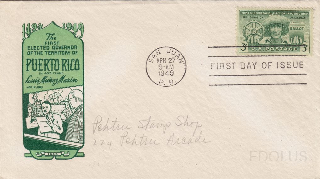 First Elected Governor of the Territory of Puerto Rico