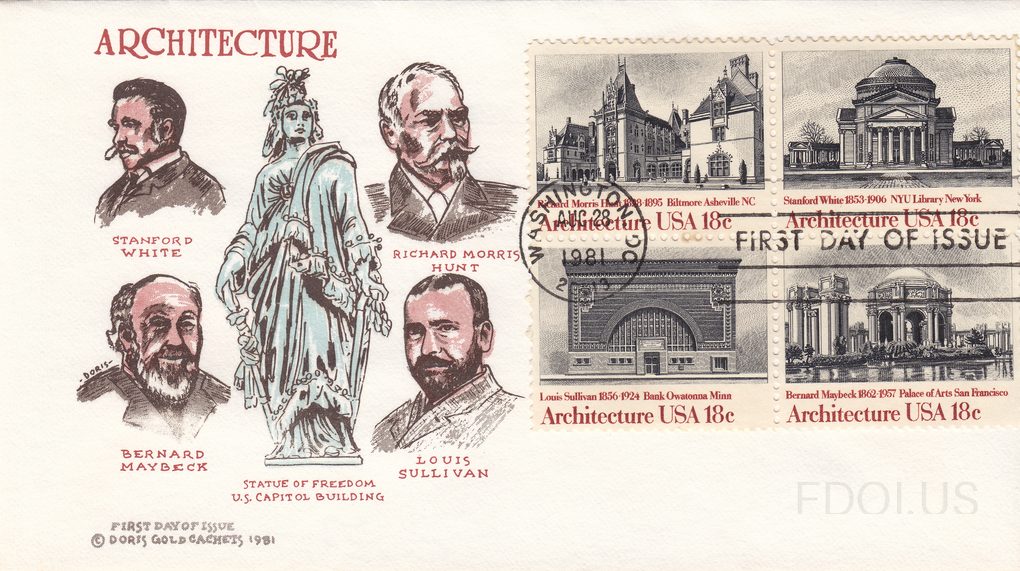 18c American Architecture block