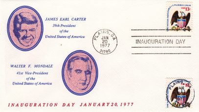 Jimmie Carter Inaugural Day cover 1st Gamm Design cachet. 