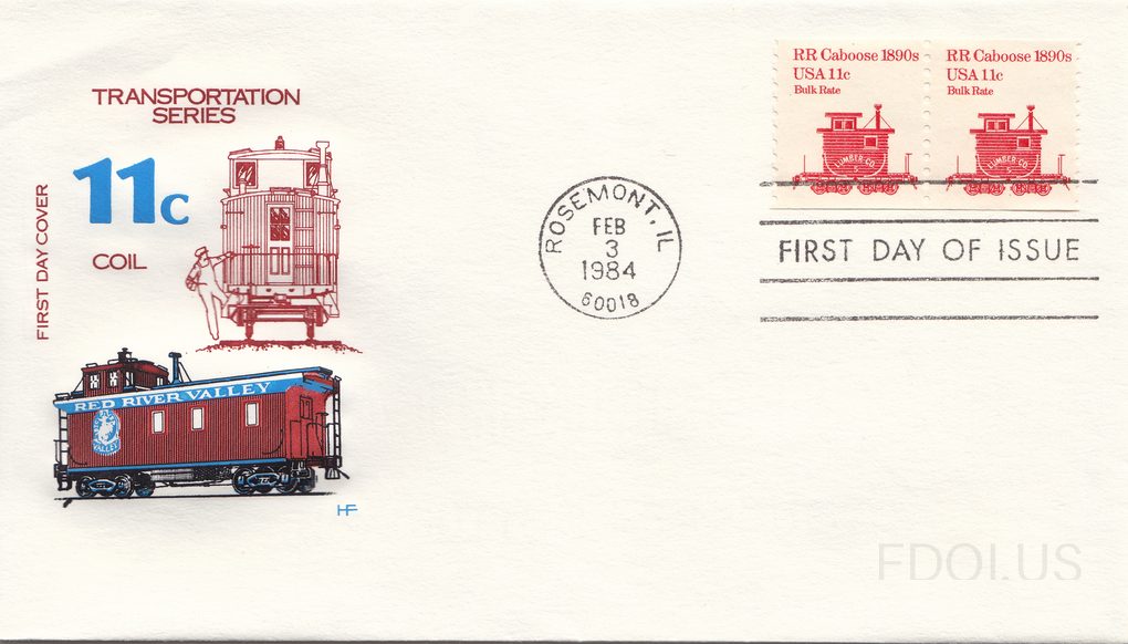 1890s Railroad Caboose stamp