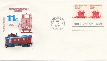 1890s Railroad Caboose stamp