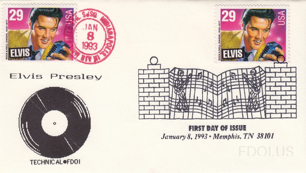 Elvis Presley Air Mail Field Station and Official FDOI