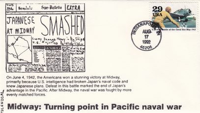 Battle of the Coral Sea Commemoration with Midway Victory Cachet