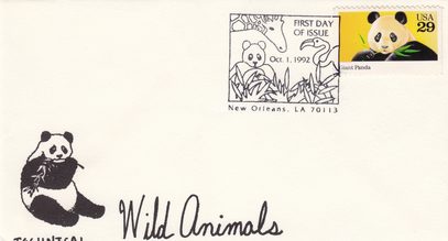 Giant Panda Wild Animals 29¢ FDC