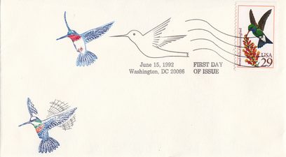 Broad-billed Hummingbird First Day Cover, June 15, 1992