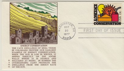 Energy Conservation Stamp with Mesa Verde Cachet