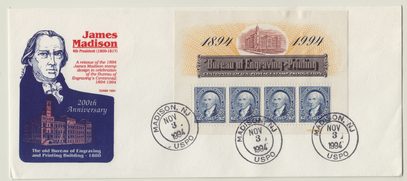 James Madison $2 sheet