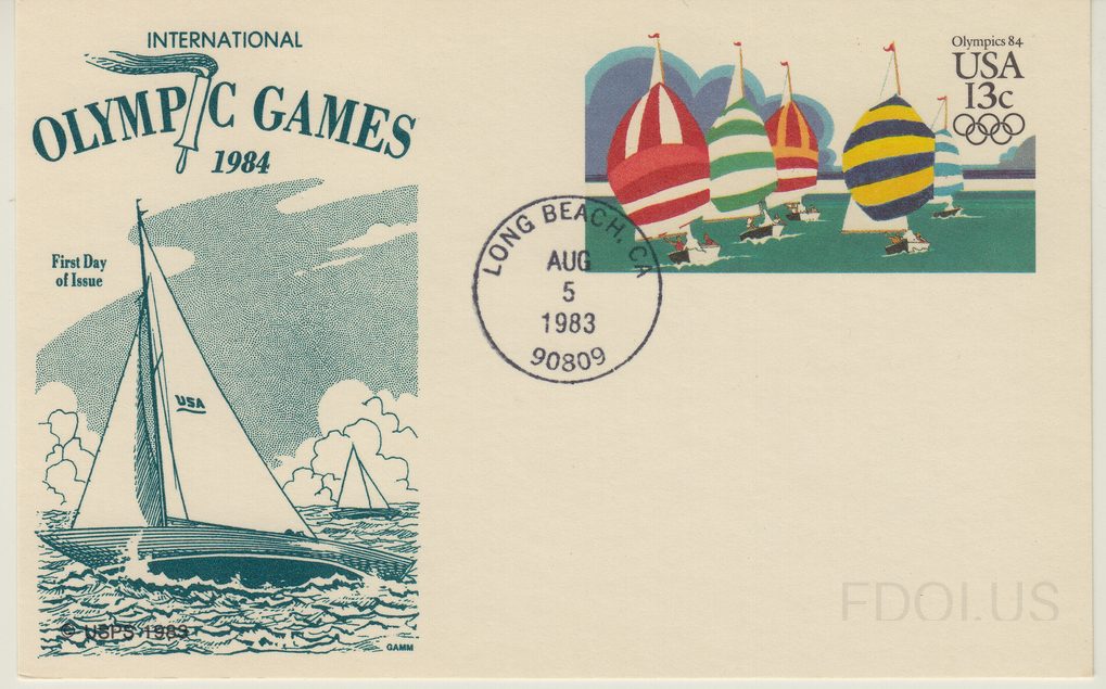 Olympic Sailing Postal Card