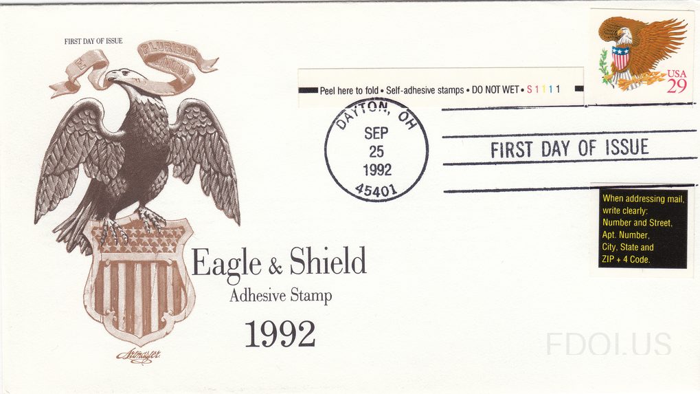 Eagle and Shield Adhesive Stamp