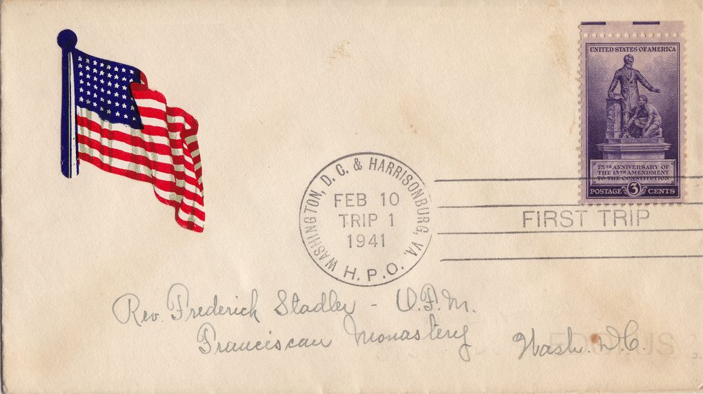 Washington and Harrisonburg Highway Post Office First Trip