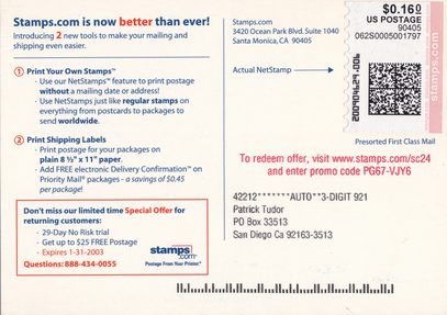Stamps.com Internet Postage
