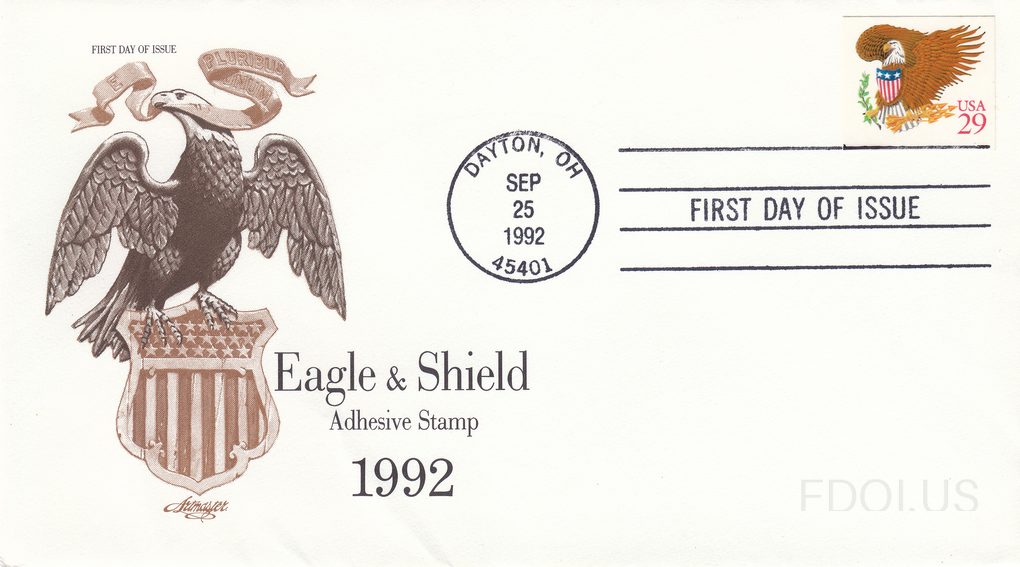 Eagle and Shield Adhesive Stamp