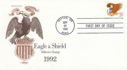 Eagle and Shield Adhesive Stamp