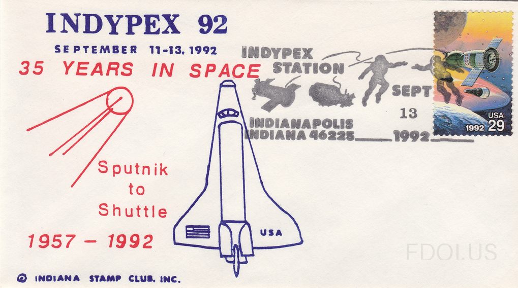 IndyPex 1992, 35 Years in Space. Sputnik to Shuttle.