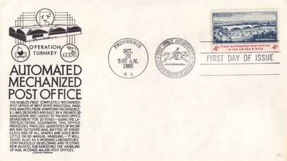 First Automated Mechanized Post Office in the United States black