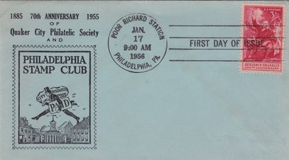Philadelphia Stamp Club, Poor Richard Station, Benjamin Franklin.