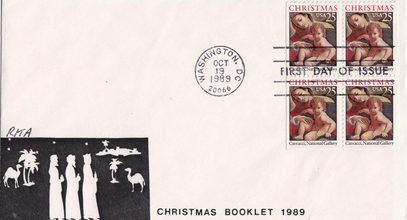 1989 Christmas booklet block